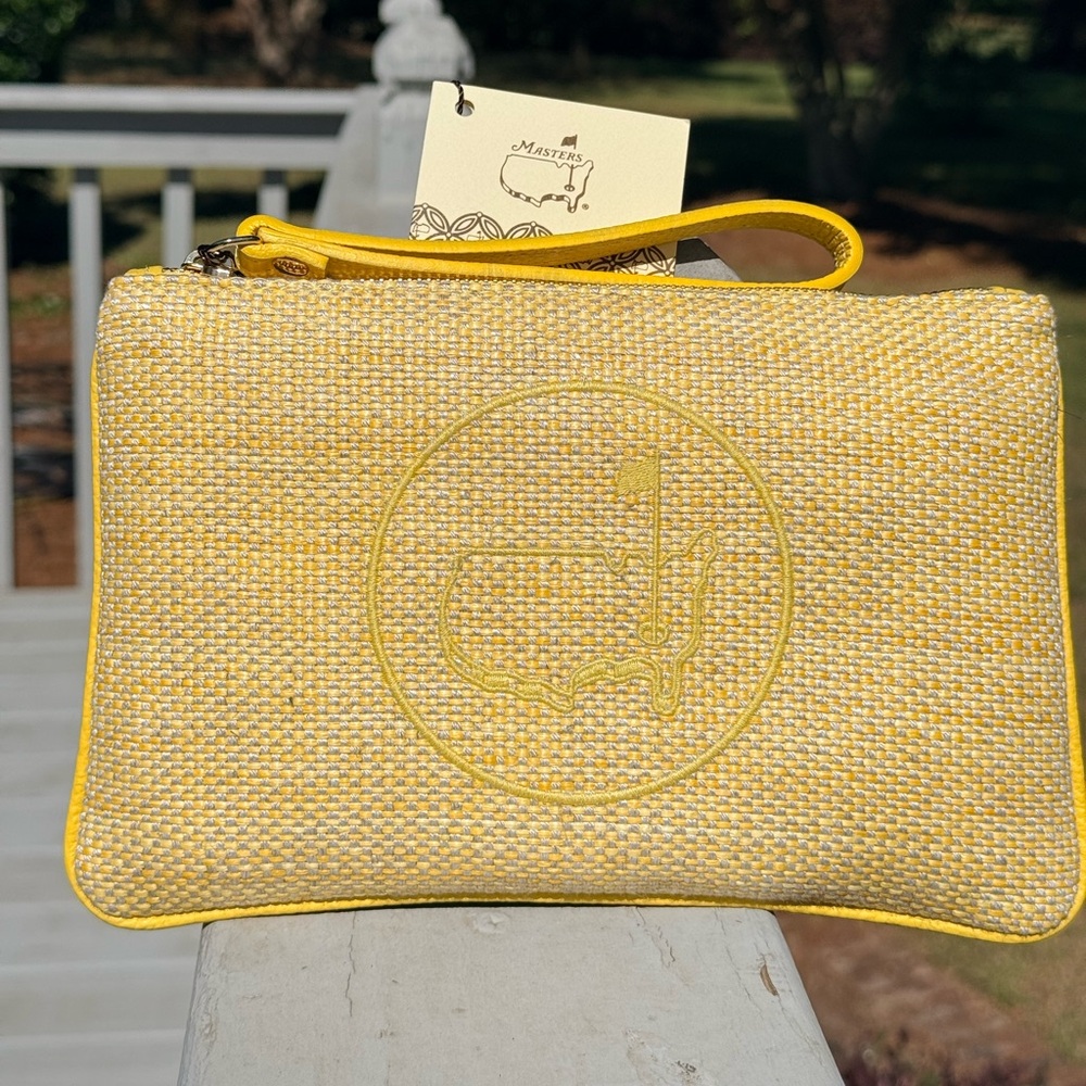 Masters Straw Wristlet yellow NWT